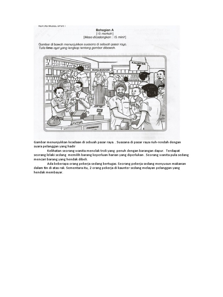 Suasana Riuh di Pasar Raya | PDF