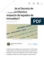 Procede El Decreto de Posesión Efectiva Respecto de Legados de Inmuebles