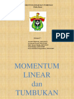 Momentum Linear Dan Tumbukan (Kelompok 7)