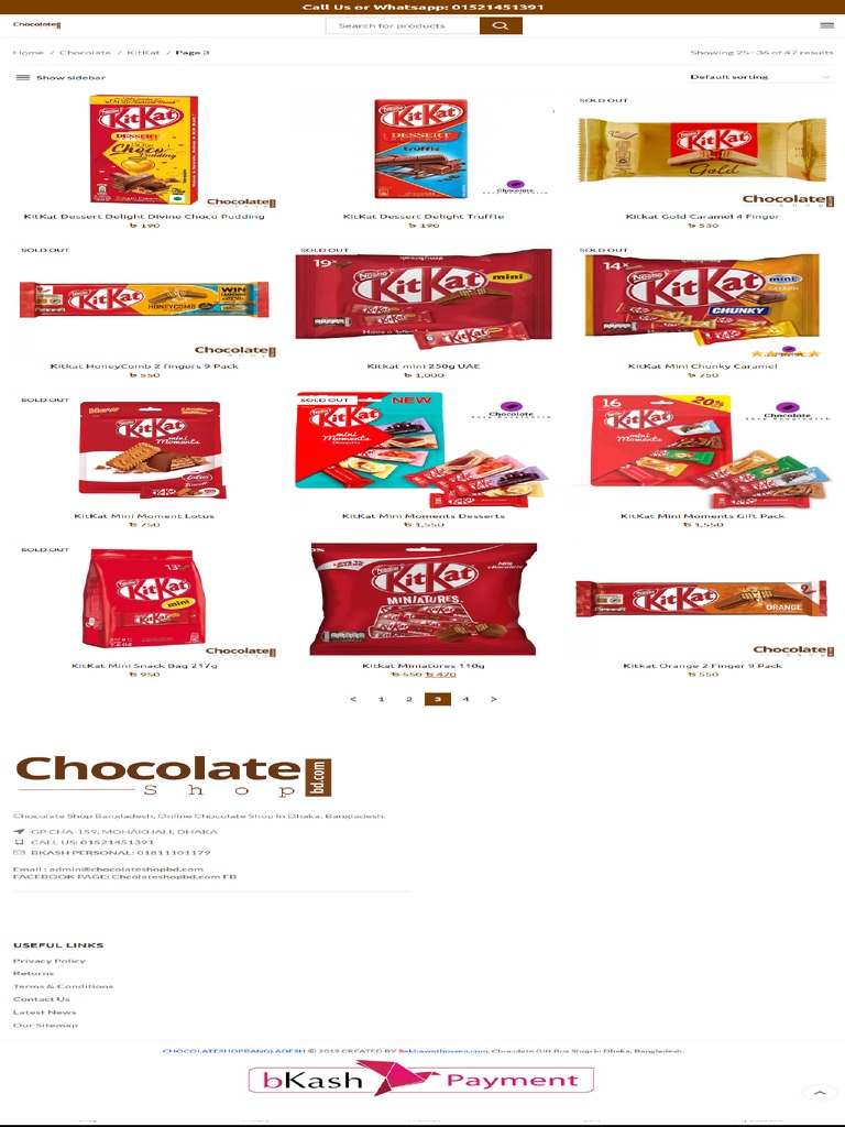 KitKat Chocolate Shop Bangladesh PDF