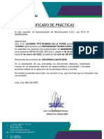 Certificado prácticas ingeniería mecatrónica