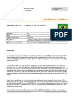 Variabilidad de Los Aranceles Aplicados-Brasil