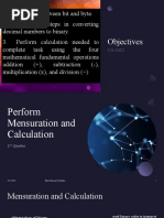 Mensuration and Calculation