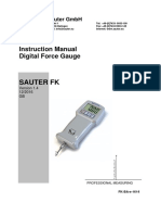 Sauter FK: Instruction Manual Digital Force Gauge
