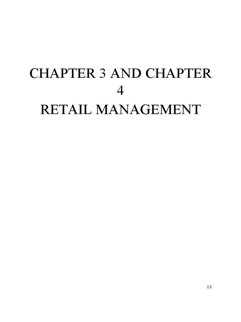 Chapter 3 and Chapter 4 | PDF | Retail | Marketing
