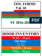 Hood Inventory