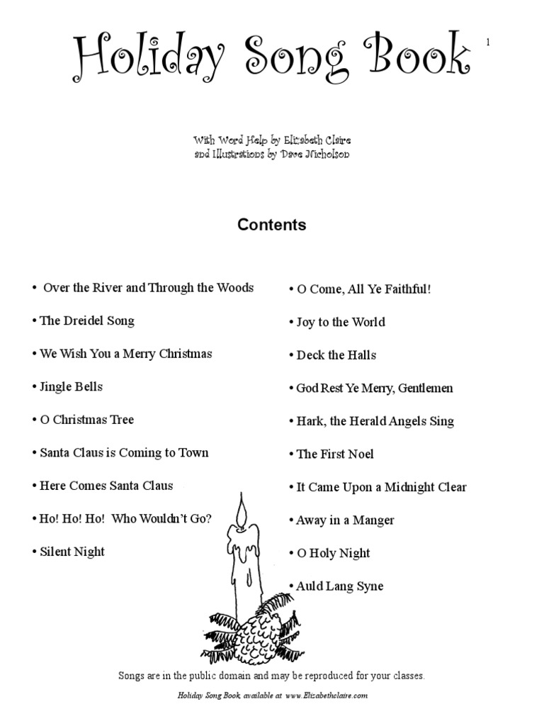 holiday-song book | pdf | poetry