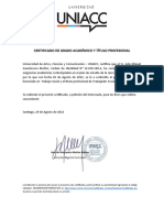 Certificado grado académico Trabajo Social