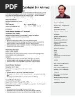 BRG2 Cool Gray White Marketing Manager A4 Resume