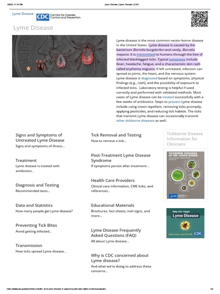 Lyme Disease Lyme Disease CDC PDF Lyme Disease Public Health