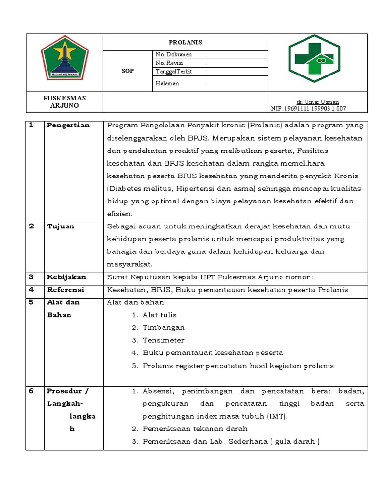 Prolanis: Panduan Program Kesehatan BPJS | PDF