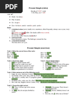 Present Simple (Rules +exercises)