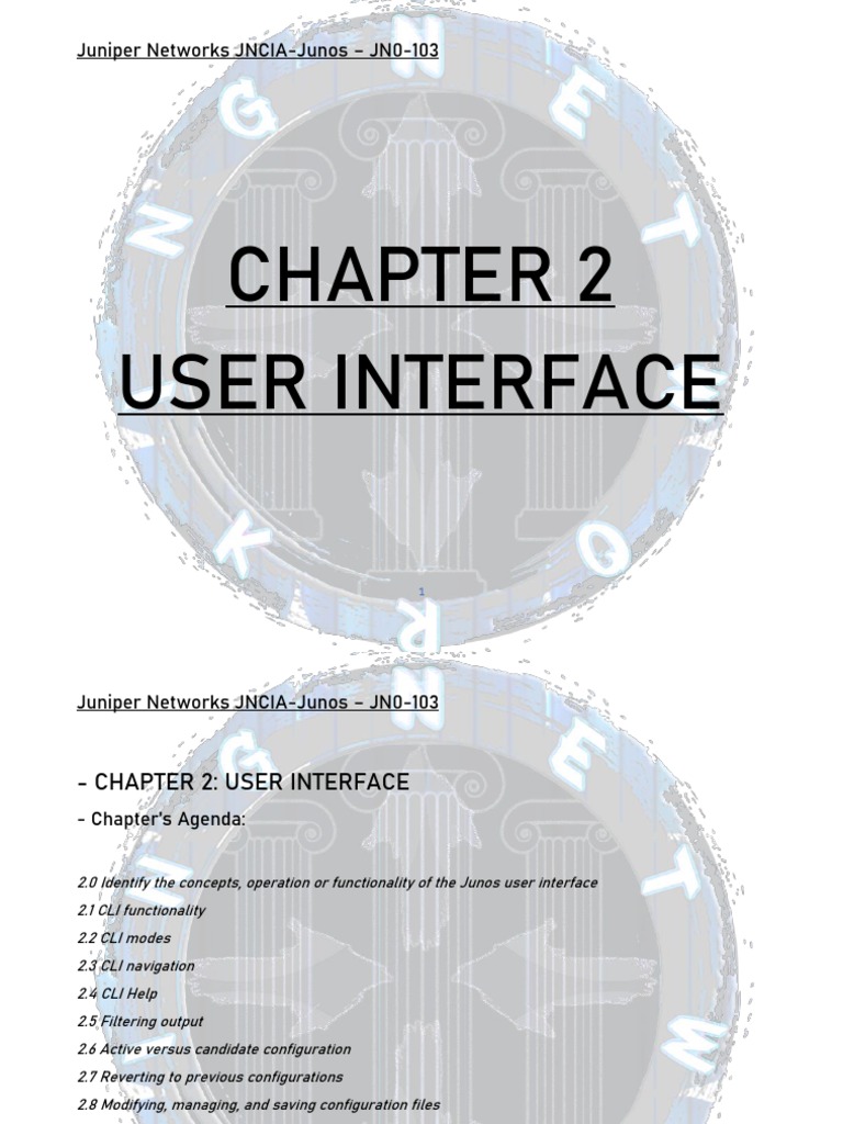 Chapter2 User Interface JUNOS JNCIA | PDF | Command Line Interface ...