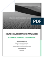 Cours Maths Appl. 1ère Aca, CG, Aca, Fig, Ses