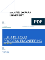 Power Requirement For Pumping of Fluid in The Food Industry