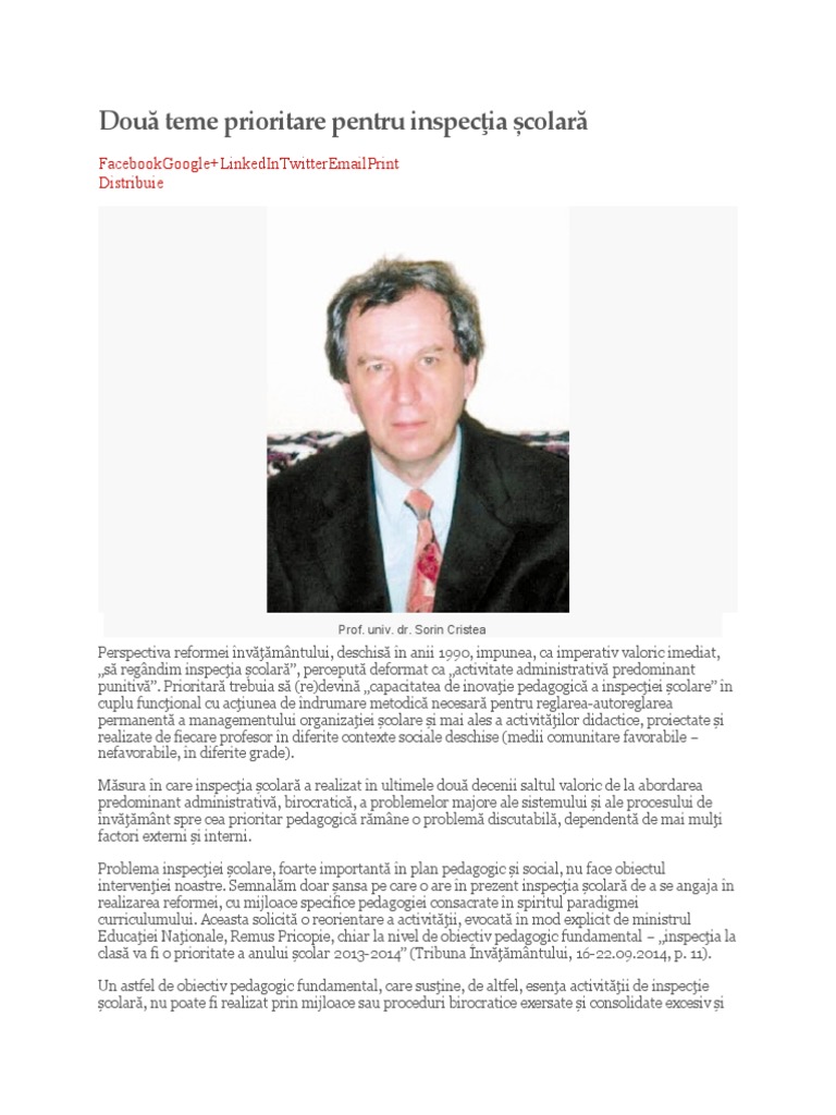 Inspectie Prioritati | PDF