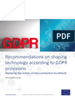 WP2018 O.2.2.5 Recommendations On Shaping Technology According To GDPR Provisions - Part 2