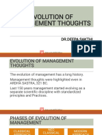 Evolution of Management Thought