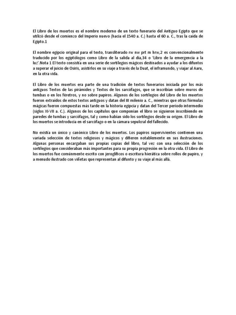 El Libro de Los Muertos | PDF