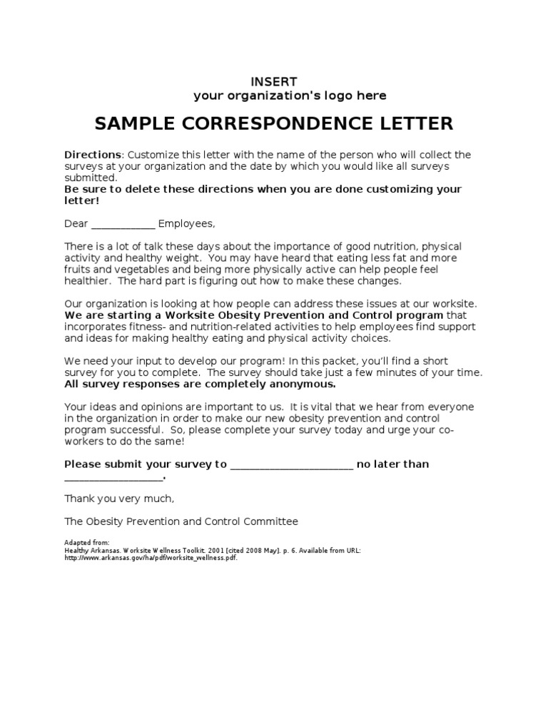 Sample Correspondence Letter | PDF | Career & Growth | Self-Improvement
