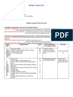 Proiect Didactic: Temele Și Obiectivele Lecției I.Consolidarea Deprinderilor Motrice de Bază Și Utilitar Aplicative