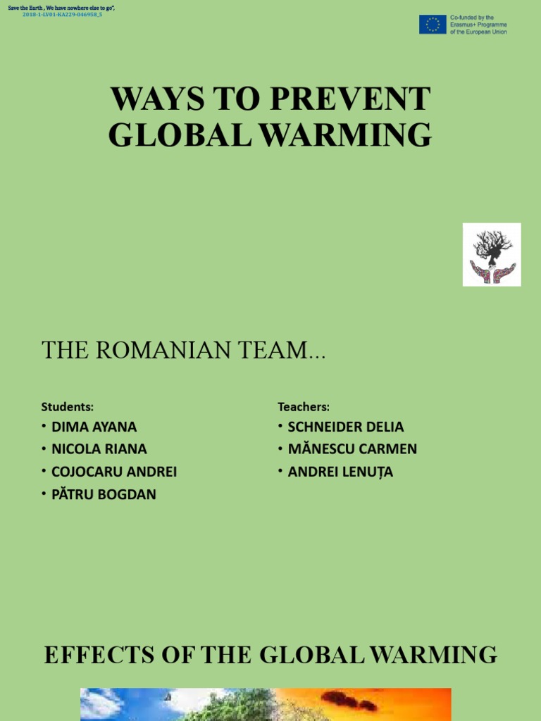 Ways To Prevent Global Warming | PDF | Climate Change | Carbon Footprint