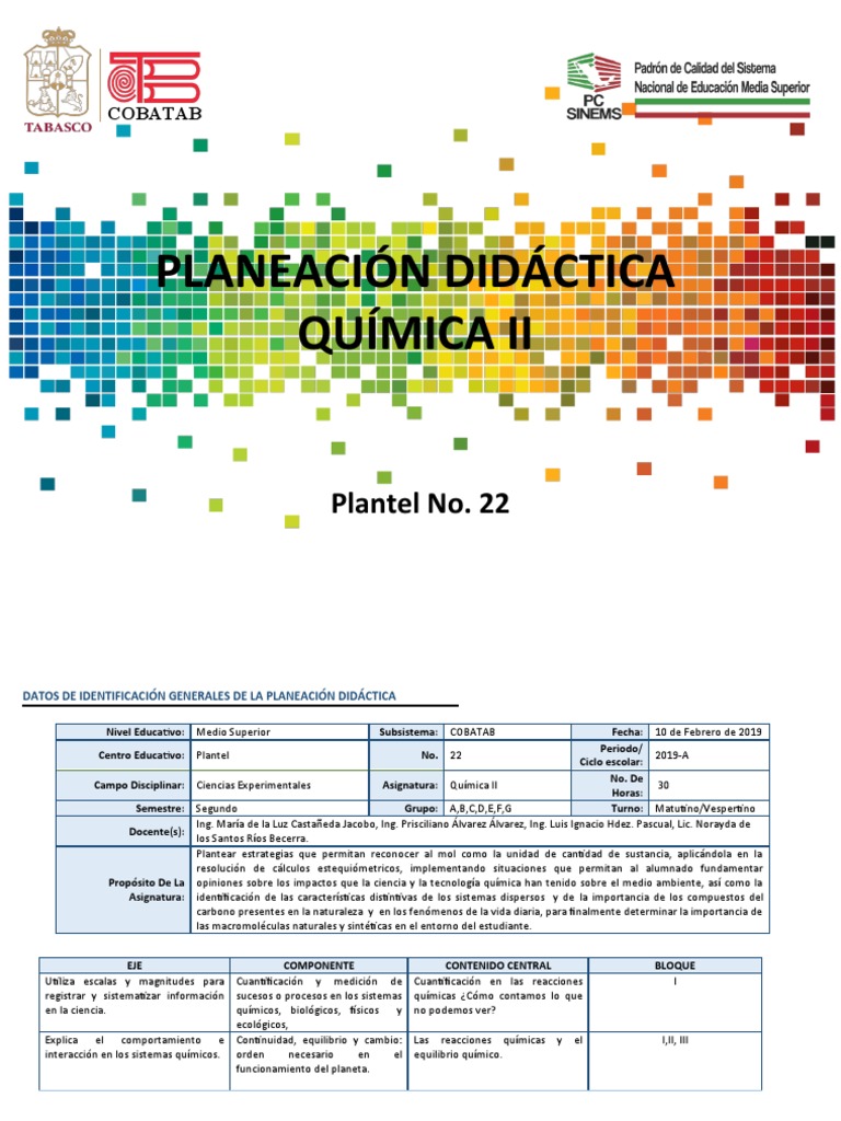 Secuencia_Didáctica_2019A BLOque 2 qUIMICA 2 | PDF | Mezcla | Evaluación