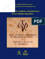 Antonio de Lebrixa Grammatico en Su Medio Milenio