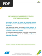 Edital Dos Exames de Certificacao Anbima