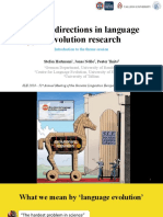 New Directions in Language Evolution Research