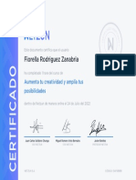 Aumenta Tu Creatividad y Amplía Tus Posibilidades - Certificado