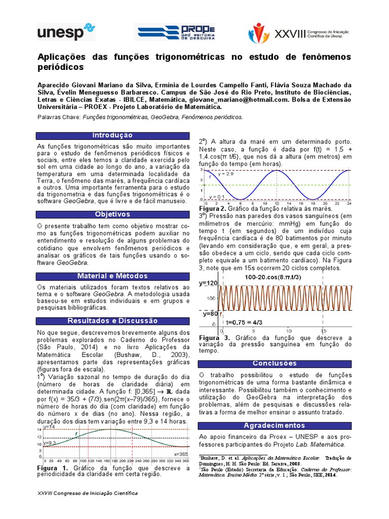 Aplicações das funções trigonométricas no estudo de fenômenos ...