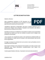 Lettre Stage