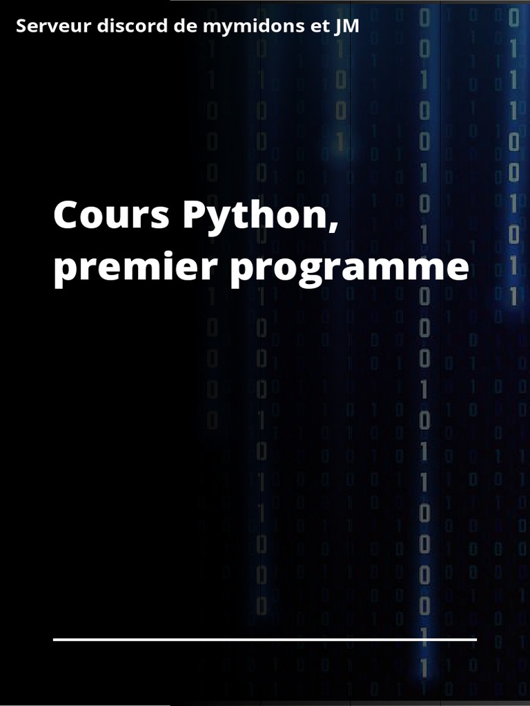 Python Premier Programme | Download Free PDF | Python (Langage de ...