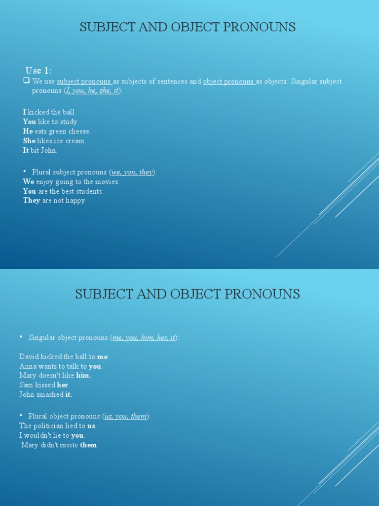 Pronoun - 221221 - 213621 | PDF | Grammatical Number | Plural