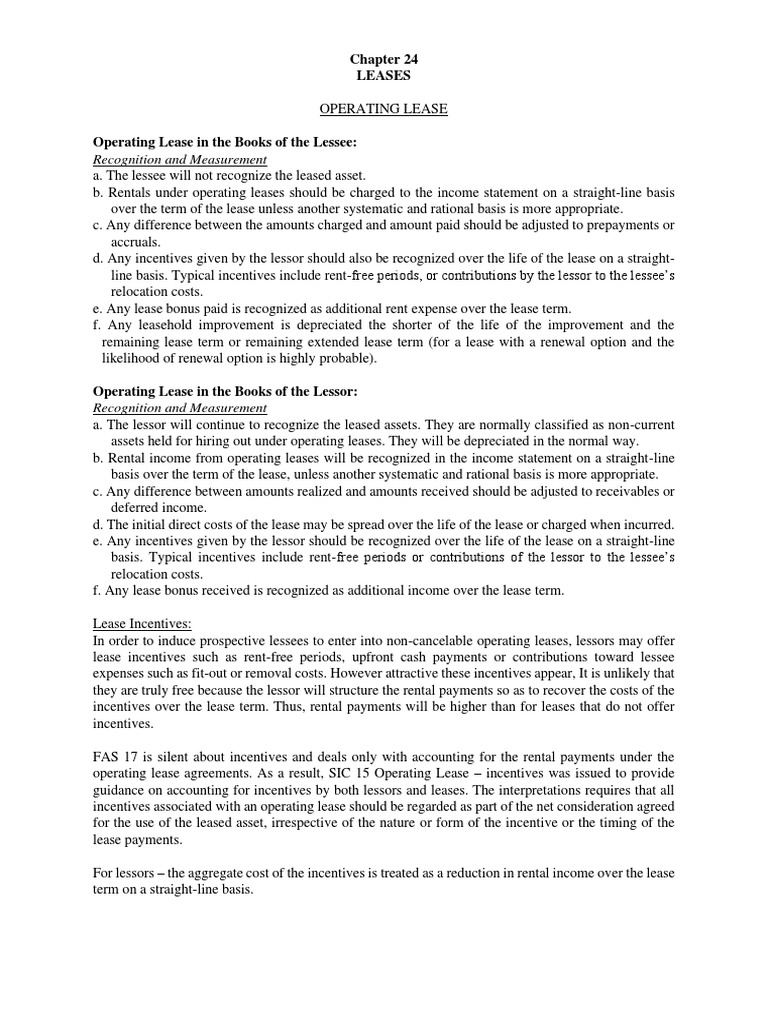Operating Lease Accounting Guidelines | PDF | Lease | Present Value