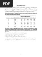 MAN305 Capital Budgeting Problem