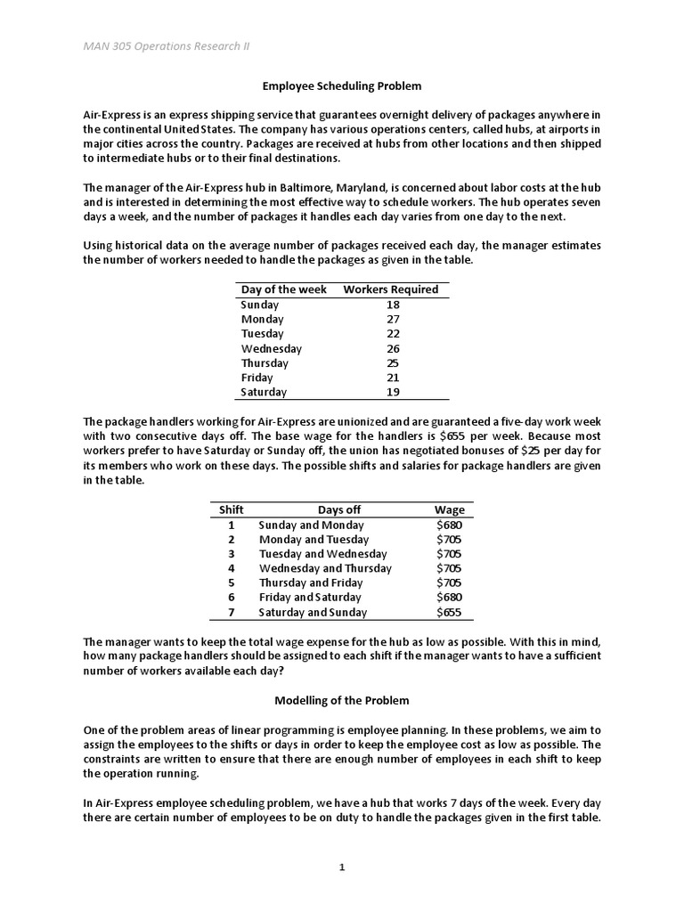 man305-employee-scheduling-problem-pdf-employment-applied-mathematics