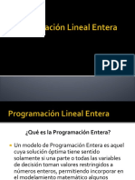 6 Programación Lineal Entera