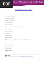 Applied Thermodynamics Quiz-4