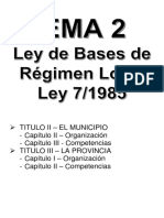 Ley Bases Régimen Local