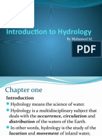 Introduction to Hydrology: Water Balance and Applications
