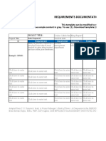 Requirements Documentation Template