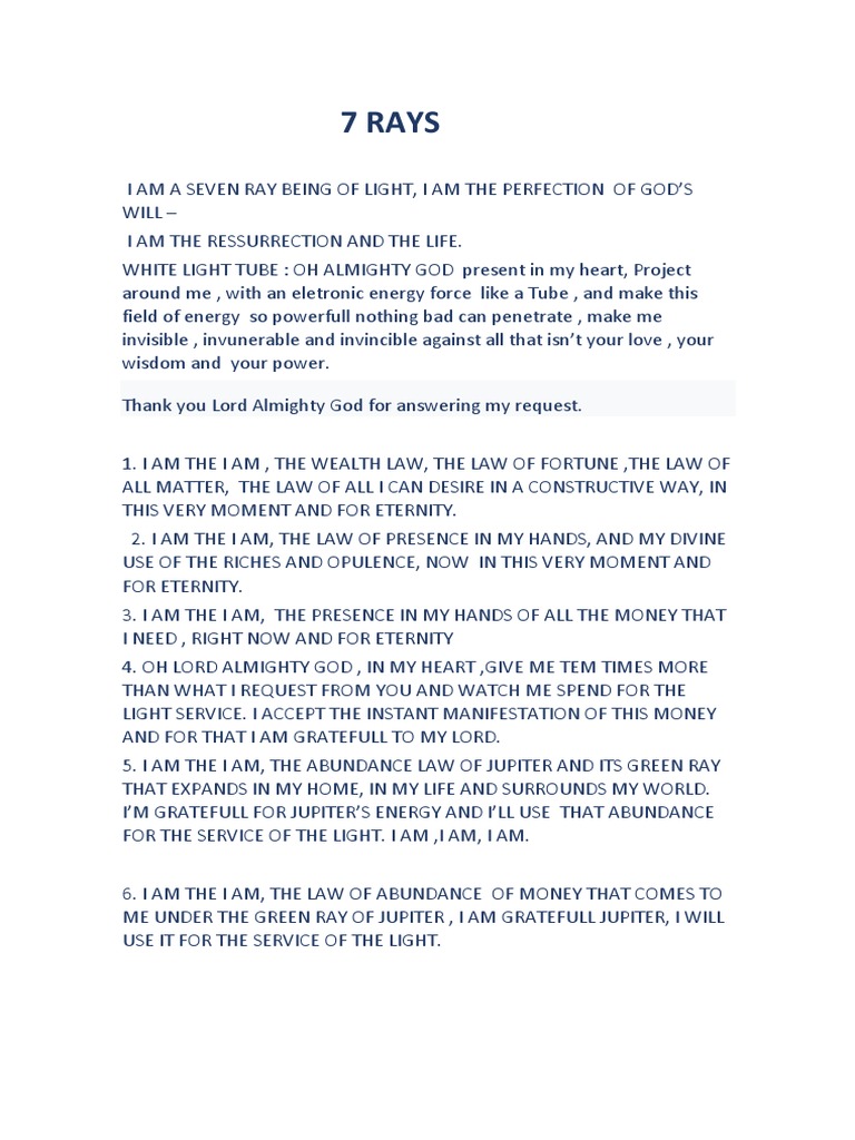 7 Rays | Download Free PDF | Religious Belief And Doctrine ...