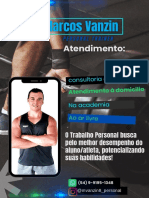 Panfleto personal trainer cinza moderno