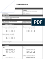 Checklist limpeza industrial