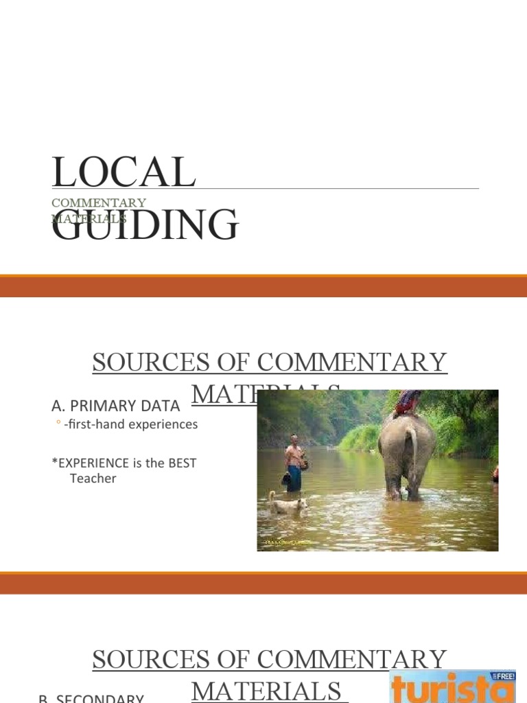 Sources and Types of Commentary Materials | PDF