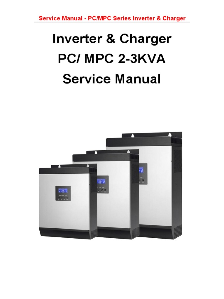 Comprehensive service manual for pc mpc series inverter charger