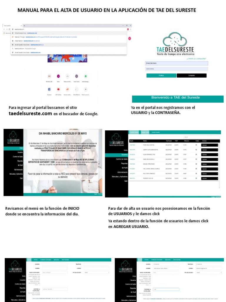 Manual para Alta de Usuario - OFICIAL | PDF | Contraseña | Usuario ...