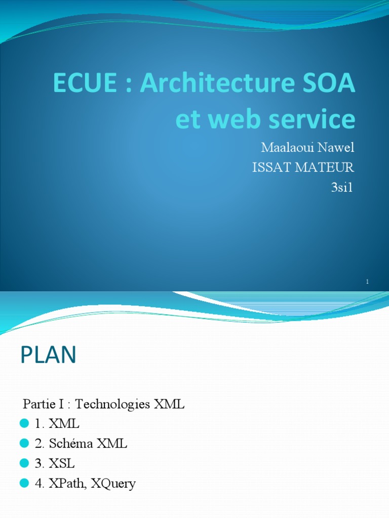 Technologies XML et schémas SOA | PDF | XML | Langage de balisage